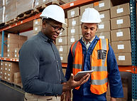 Warehouse Workers in Hardhats