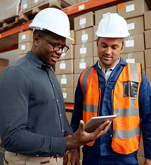 Warehouse Workers in Hardhats