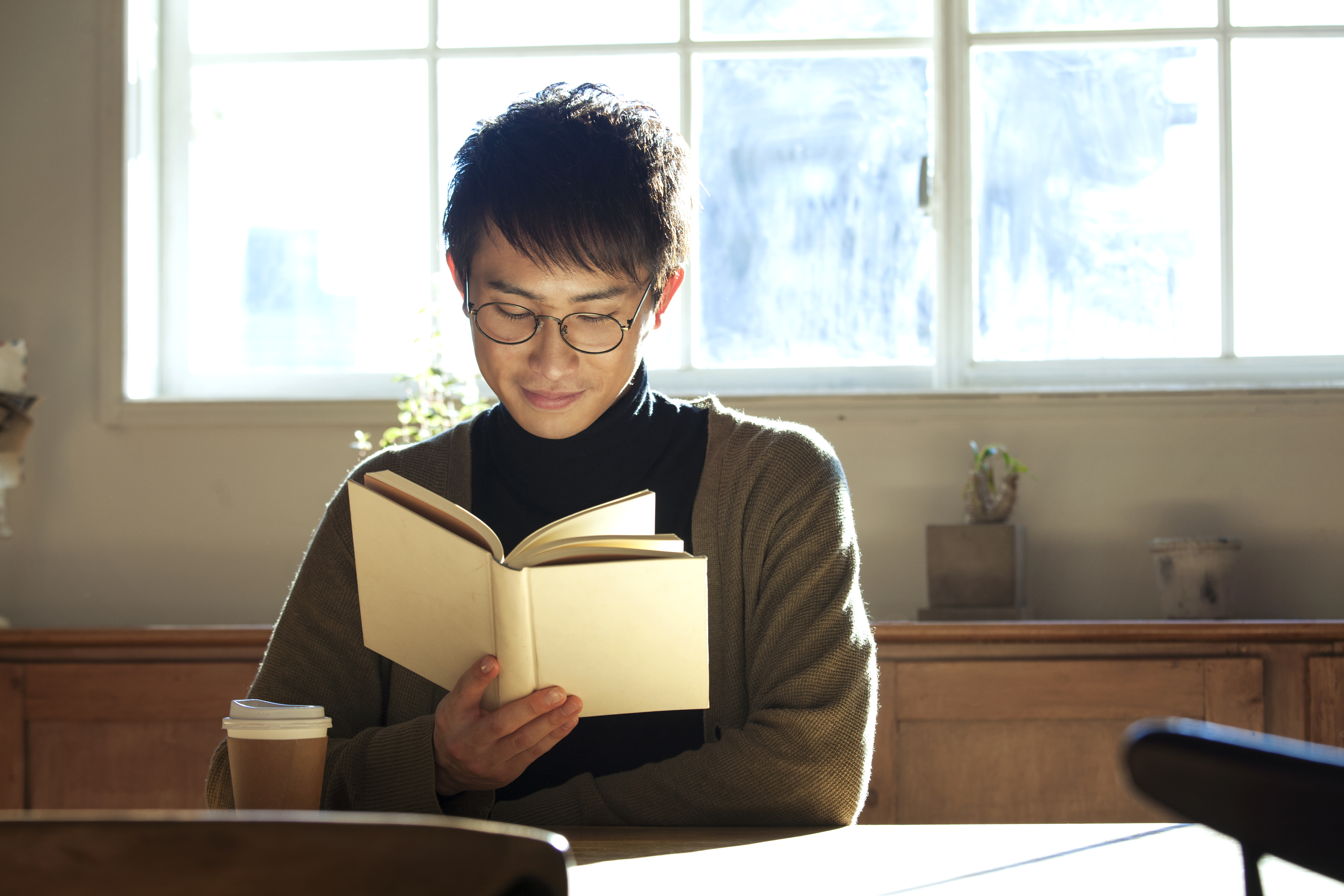 Book and Coffee at Home
