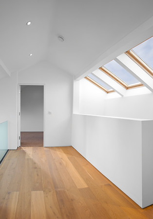 modern loft conversion in the roof space of a house