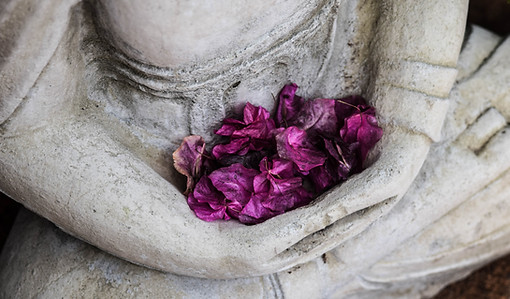 Statue with Flowers