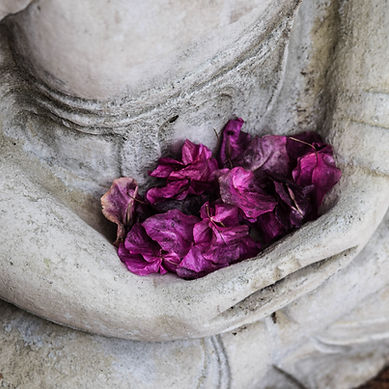 Statue with Flowers
