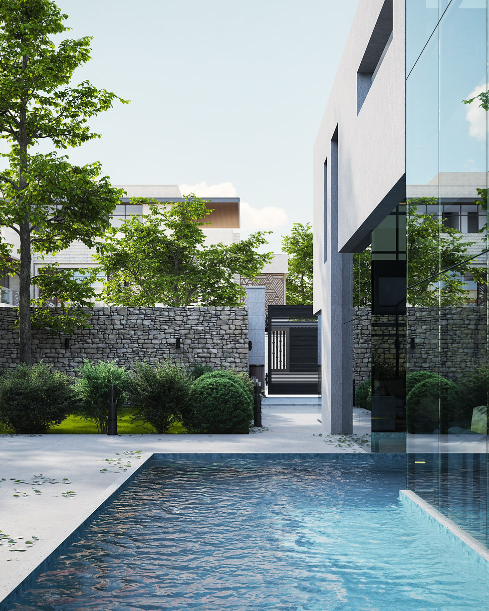 Modern Poolside View