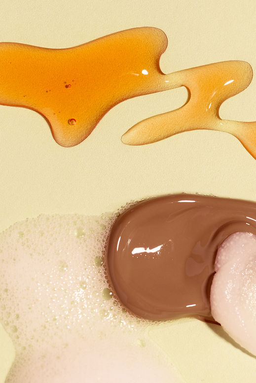 Texturas de productos cosméticos