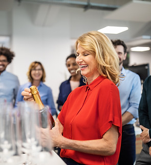 Champagne Bottle in Office