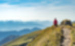 Female hiker in the mountains