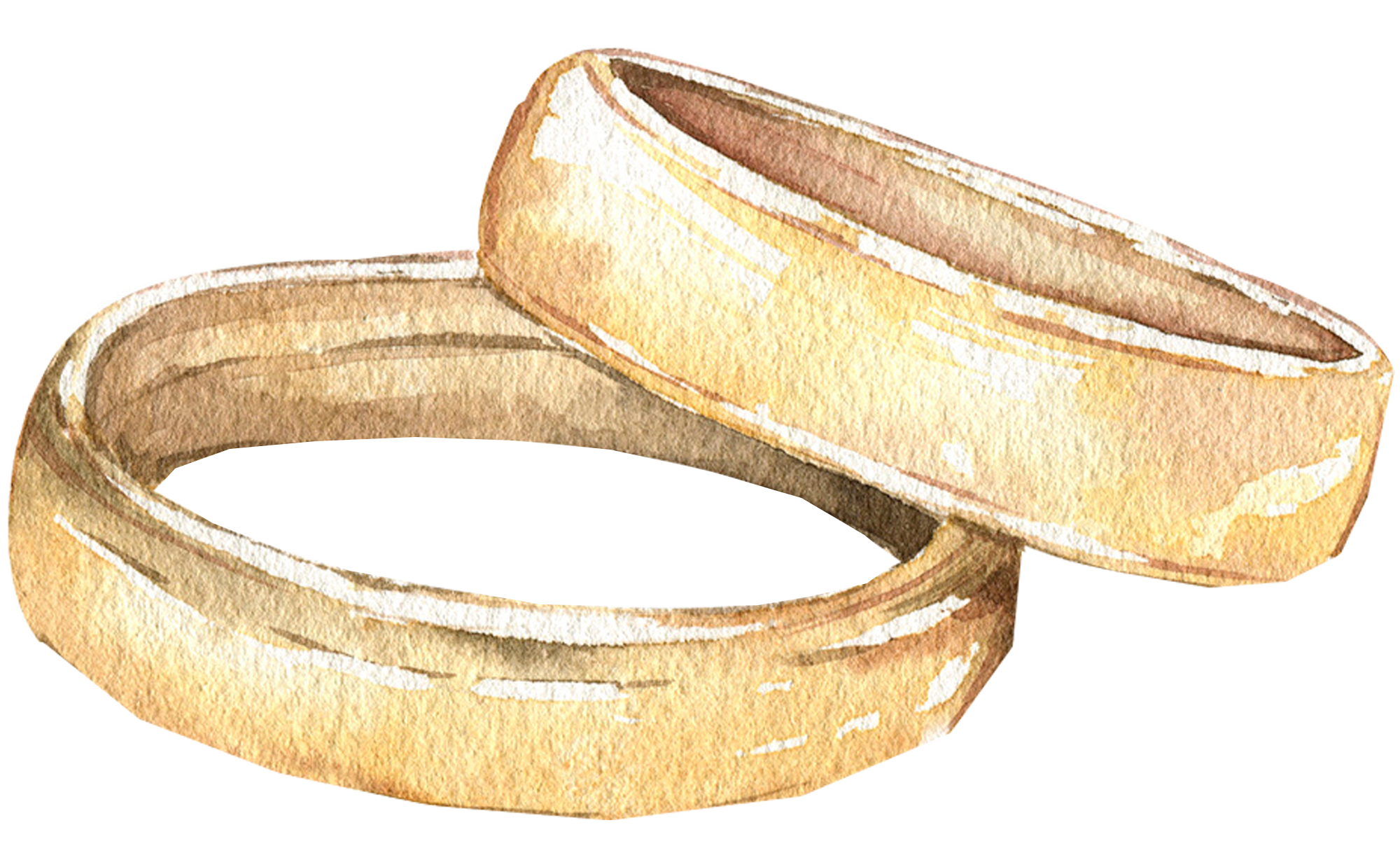 Anéis de casamento dourados