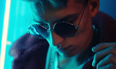 Stylish Neon Portrait