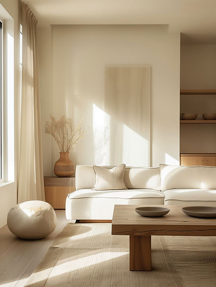 Minimalistisches Wohnzimmer