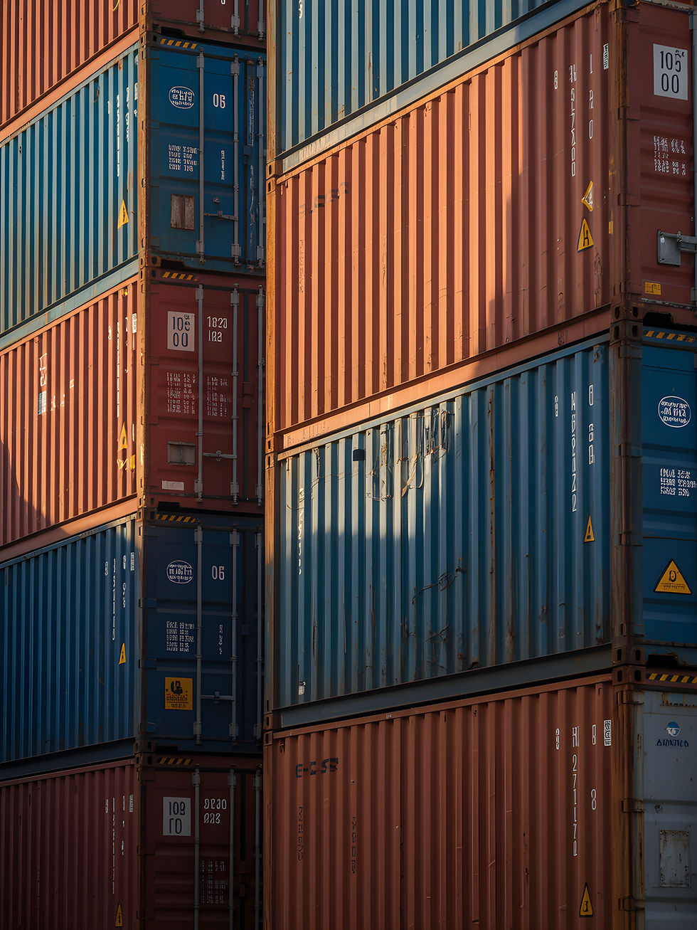 Stacked Shipping Containers