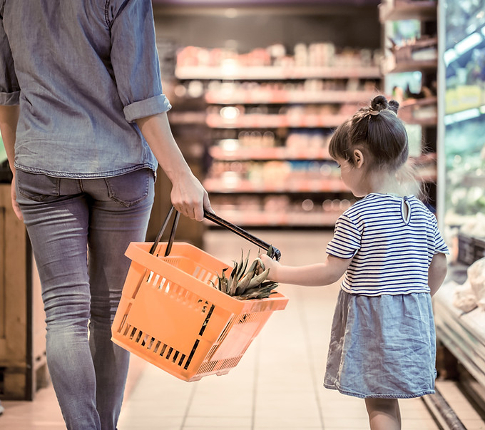 Parent and Child at the Supermarket