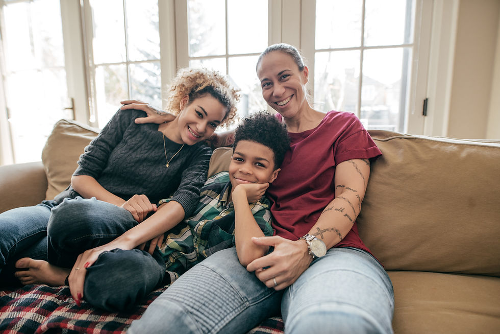 Foster parents with foster child