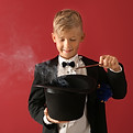 Young Magician Performing