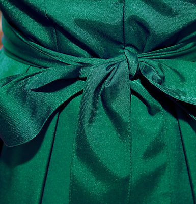 Midsection of Green Dress