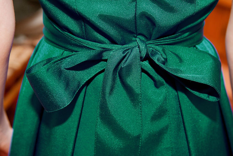 Green Dress Bow