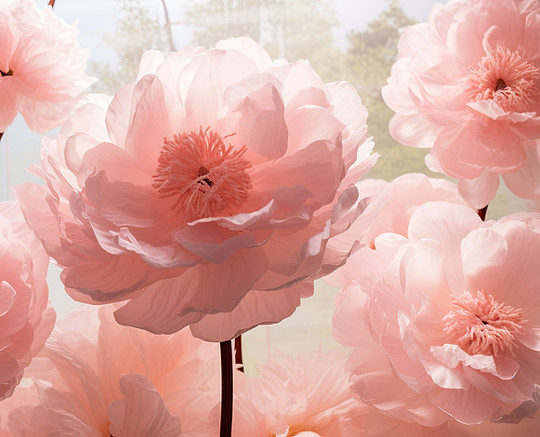 Pink Peony Blossoms