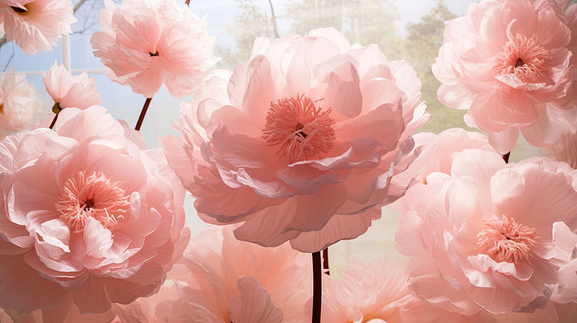 Pink Peony Blossoms