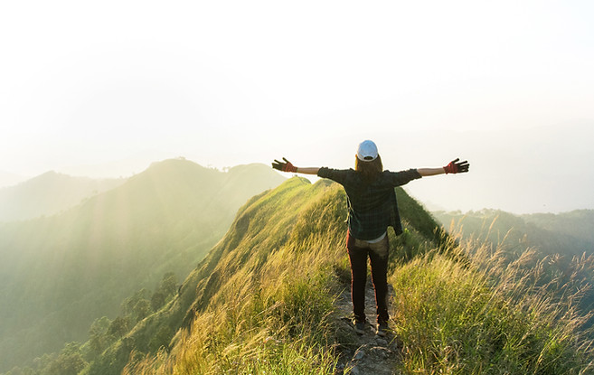 Hiker on Mountain