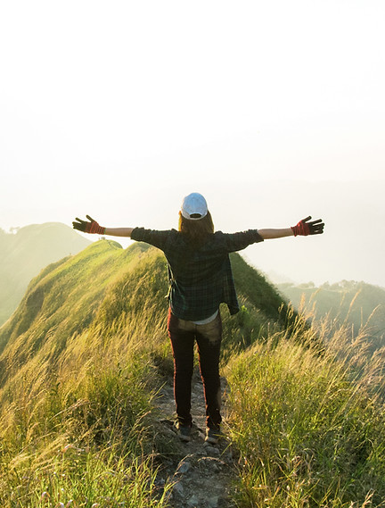 Hiker on Mountain