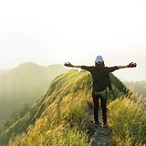 Hiker on Mountain