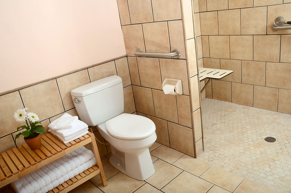 A home handicap accessible bathroom