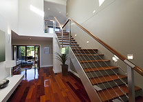 Modern Staircase with an evacuation chain