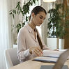 Woman Reviewing Documents