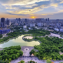 Cau Giay Park in Ha Noi, Vietnam