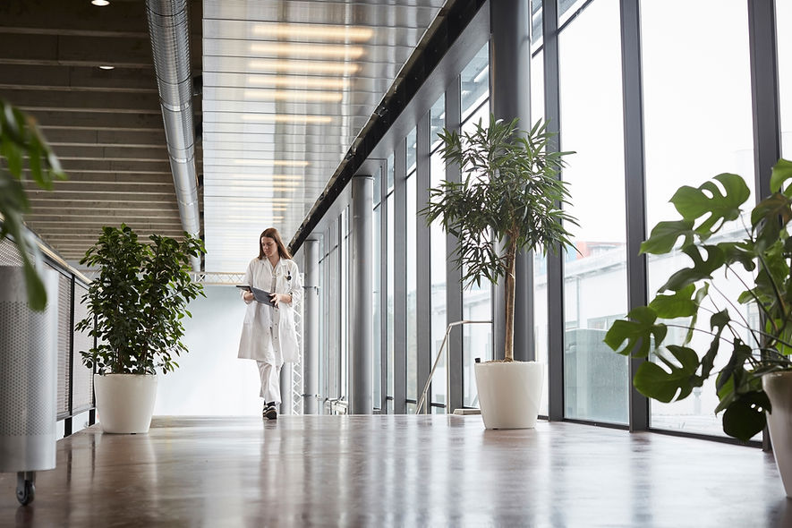 Médica feminina no hospital