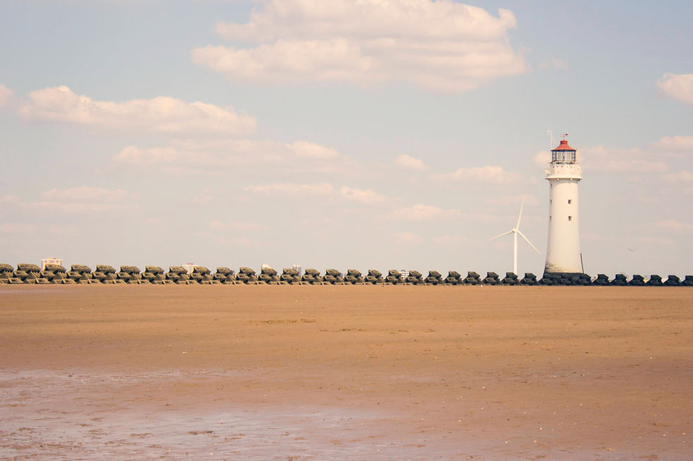 Beacon on a sea shore