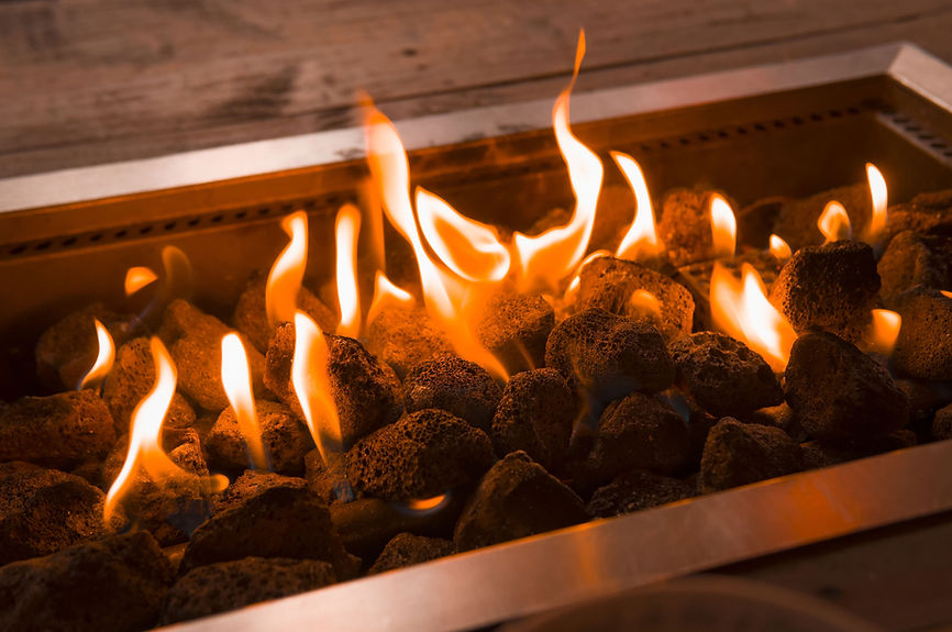 Burning Fireplace Embers