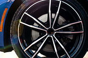Car wheel close-up