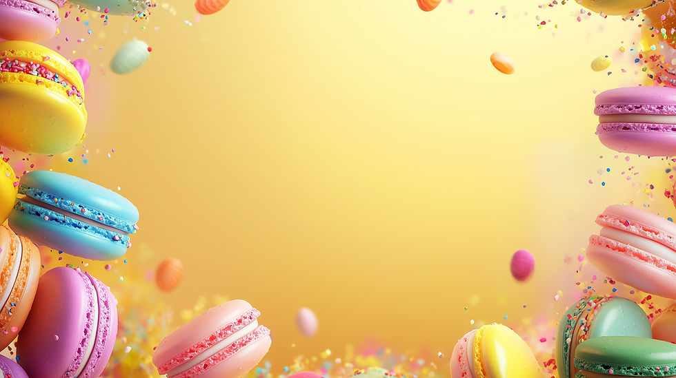 Colorful Macarons Display