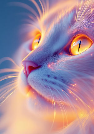 Retrato de gato brilhante