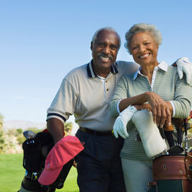 Smiling at Golf Course