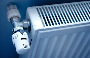 Top view of a white heating radiator