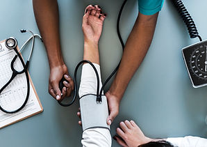 blood pressure being taken 