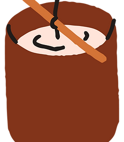 Brown cylindrical candle