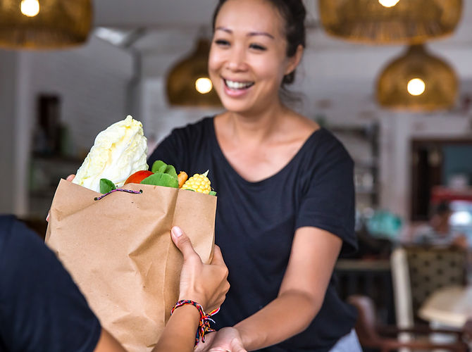 Grocery shopping in Legends Market