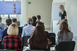 Students learning in a university classroom