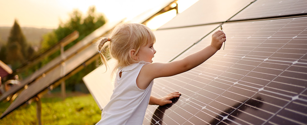 Child With Solar Panels