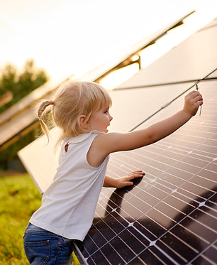 Touching Solar Panel