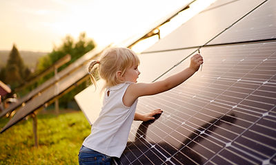 Touching Solar Panel