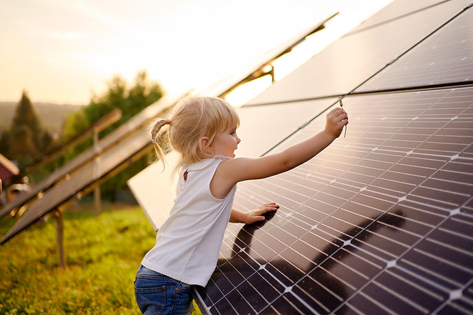 Touching Solar Panel