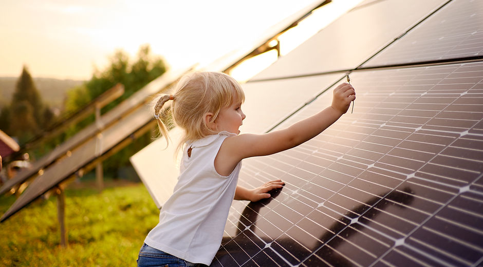 Touching Solar Panel