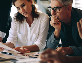 A Man and a Woman working together