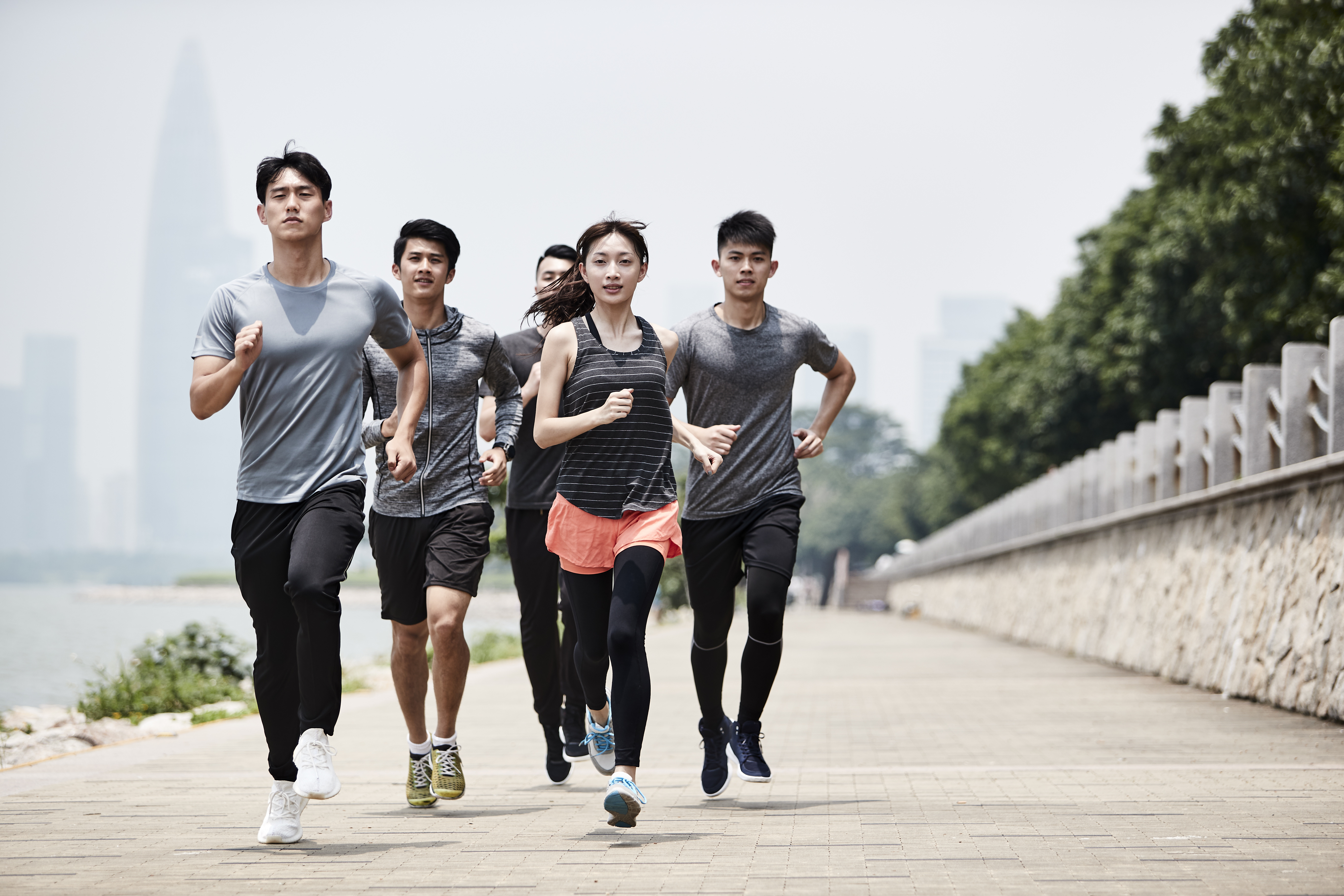 Group Running Outdoors