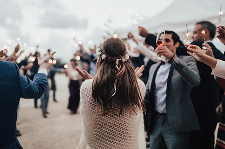Hochzeit Wunderkerzen-Feier