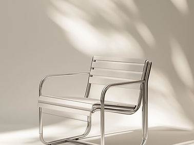 Metallisk stoldesign