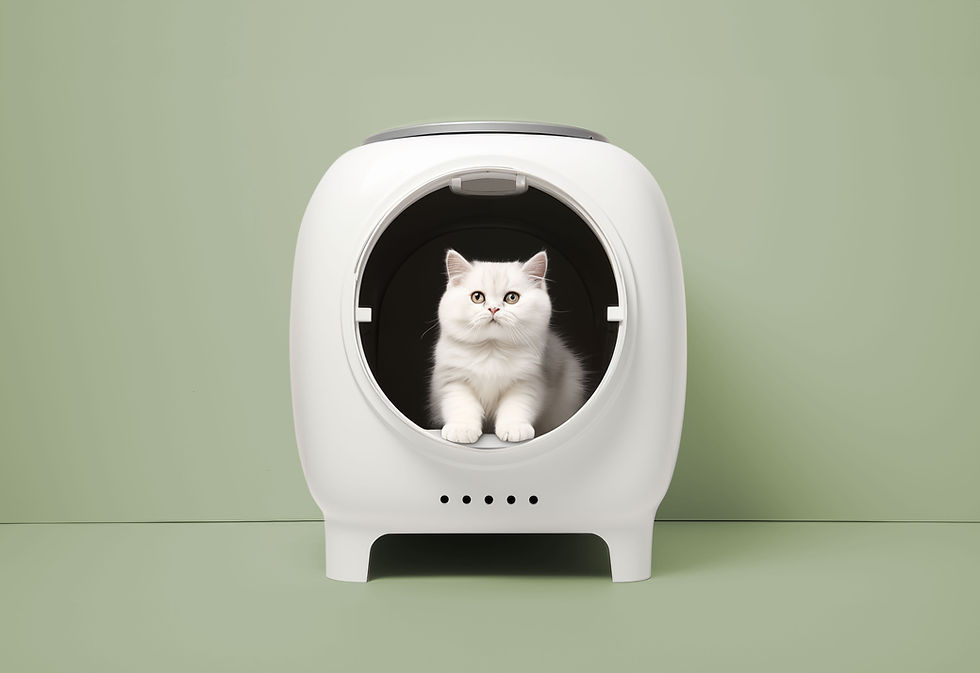 モダンなトイレの猫
